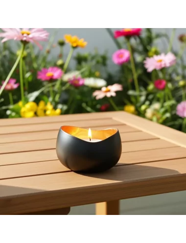 Teelicht & Goldlicht - Teelichtschale Swing bronze-gold 14 cm