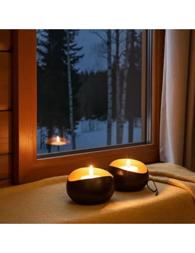 Teelicht & Goldlicht - Teelichtschale Swing bronze-gold 14 cm