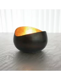 Teelicht & Goldlicht - Teelichtschale Swing bronze-gold 14 cm