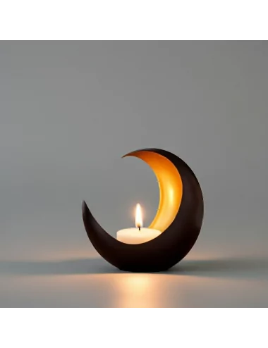 Teelicht & Goldlicht - Teelichschale Luna bronze-gold 15 cm