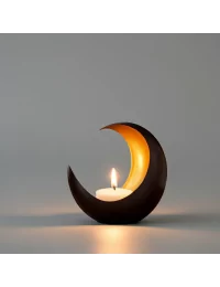 Teelicht & Goldlicht - Teelichschale Luna bronze-gold 15 cm - Teelicht bei Nacht