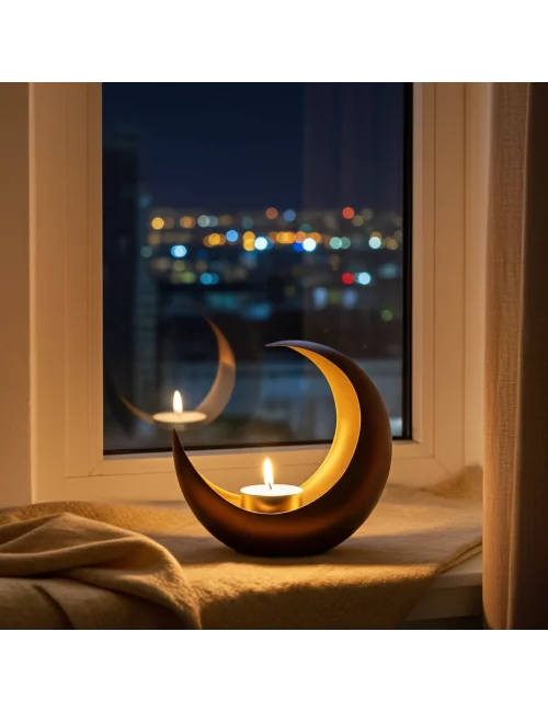 Teelicht & Goldlicht - Teelichschale Luna bronze-gold 15 cm