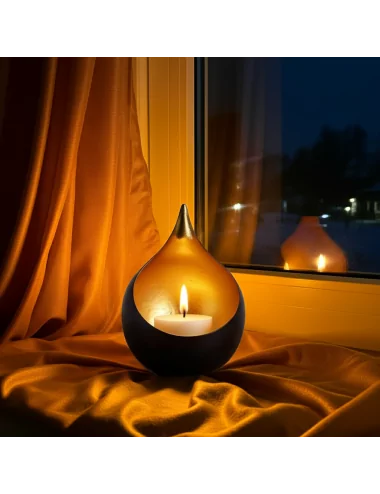 Teelicht & Goldlicht - Teelichschale Bola bronze-gold 15 cm