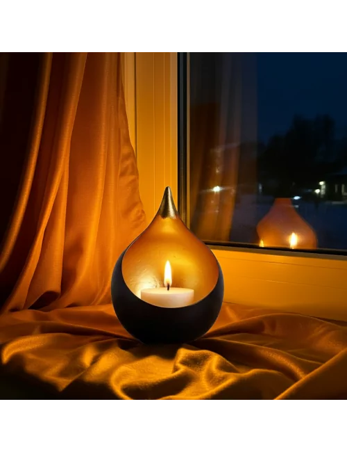 Teelicht & Goldlicht - Teelichschale Bola bronze-gold 15 cm