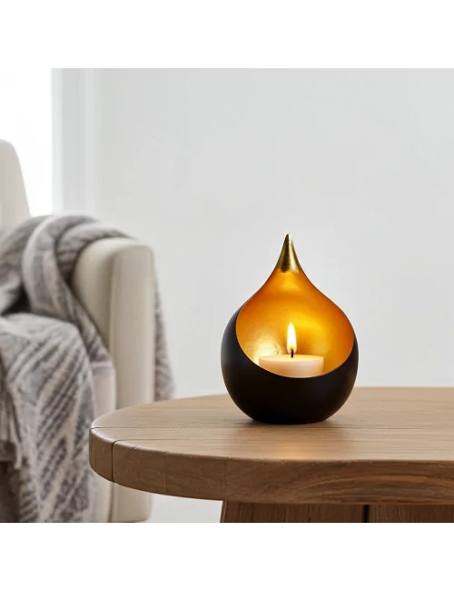 Teelicht & Goldlicht - Teelichschale Bola bronze-gold 15 cm