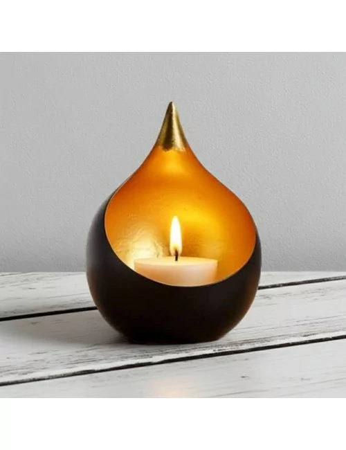 Teelicht & Goldlicht - Teelichschale Bola bronze-gold 15 cm