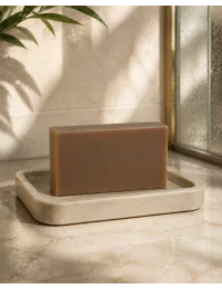 Hand- & Duschseife mit Bio-Karité-Butter vegan - Vanille Douce (Süsse Vanille) - in Bad bei Dusche