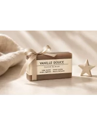 Hand- & Duschseife mit Bio-Karité-Butter vegan - Vanille Douce (Süsse Vanille) - als Geschenk