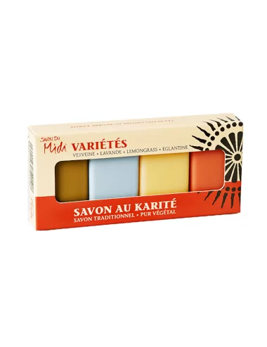 Set Gästeseife - Miniseife Variétés Hand- & Duschseife mit Bio-Karité-Butter, vegan - verpackt