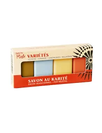 Set Gästeseife - Miniseife Variétés Hand- & Duschseife mit Bio-Karité-Butter, vegan - verpackt