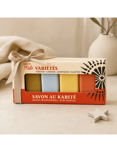 Set Gästeseife - Miniseife Variétés Hand- & Duschseife mit Bio-Karité-Butter, vegan - als Geschenk Set Gästeseife - Miniseife Variétés Hand- & Duschseife mit Bio-Karité-Butter, vegan - als Geschenk