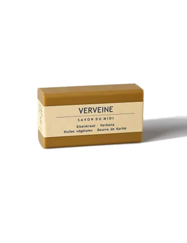 Bio-Seife Hand- & Duschseife mit Karité-Butter vegan - Verveine (Eisenkraut) - mit Verpackung