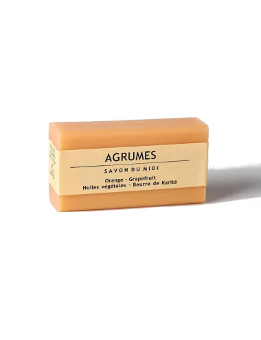 Hand- & Duschseife mit Bio-Karité-Butter vegan - Agrumes - mit Verpackung