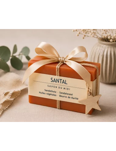 Hand- & Duschseife mit Bio-Karité-Butter vegan - Sandelholz - als Geschenk Hand- & Duschseife mit Bio-Karité-Butter vegan - Sandelholz - als Geschenk