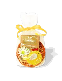 Ostergeschenk Set - Dusch- & Handseife & Seifenschale rund - Naturseife