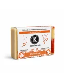Gesichtsseife mit Ho-Holz & Patschuli - Naturseife Wood Soap mit Bandrolle verpackt
