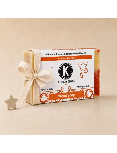Gesichtsseife mit Ho-Holz & Patschuli - Naturseife Wood Soap als Geschenk Gesichtsseife mit Ho-Holz & Patschuli - Naturseife Wood Soap als Geschenk