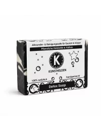 Allrounder - & Reinigungseife Gesicht & Körper mit Kohle - Naturseife Detox Soap - mit Verpackung