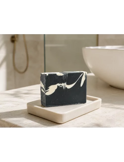 Allrounder - & Reinigungseife Gesicht & Körper mit Kohle - Naturseife Detox Soap - mit Verpackung