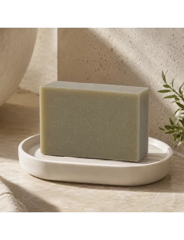 Gesicht - & Duschseife mit Eisenkraut & grüner Ton - Naturseife Green Earth Soap - mit Verpackung
