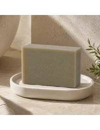Gesicht - & Duschseife mit Eisenkraut & grüner Ton - Naturseife Green Earth Soap - im Bad
