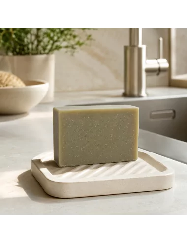 Gesicht - & Duschseife mit Eisenkraut & grüner Ton - Naturseife Green Earth Soap - in der Küche Gesicht - & Duschseife mit Eisenkraut & grüner Ton - Naturseife Green Earth Soap - in der Küche