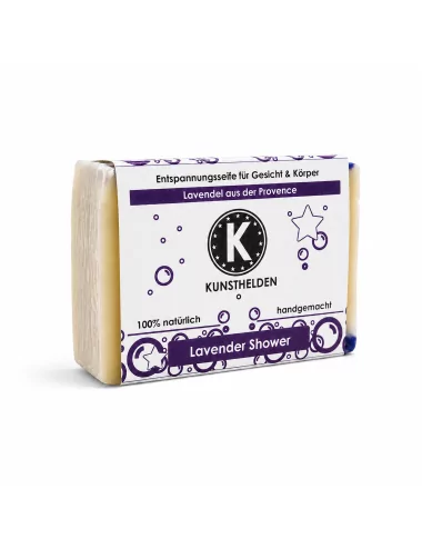 Gesicht - & Duschseife mit Lavendel - Naturseife Lavender Shower - mit Verpackung
