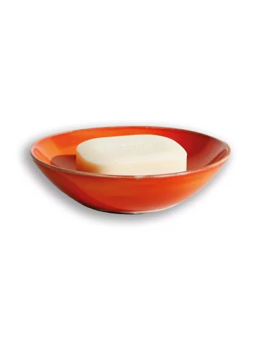Seifenschale Ton rund gross orange