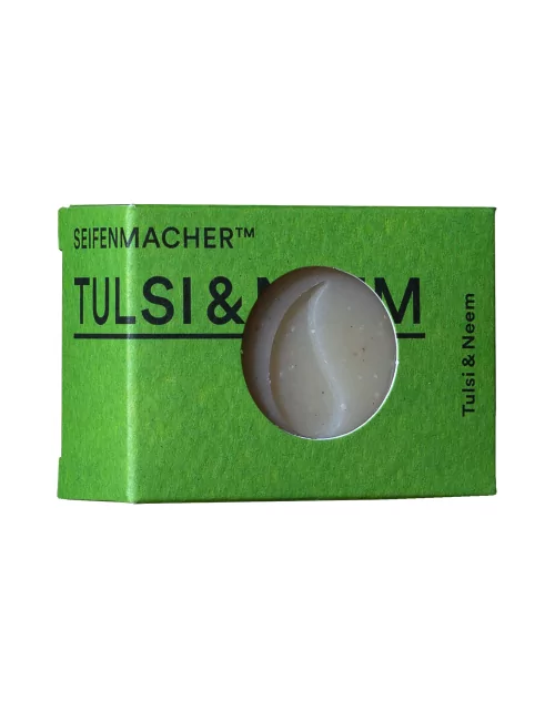 Naturseife Schweiz vegan | basische Haarseife & All-in-One-Seife | handgemachte Seife - Basilikum & Neem