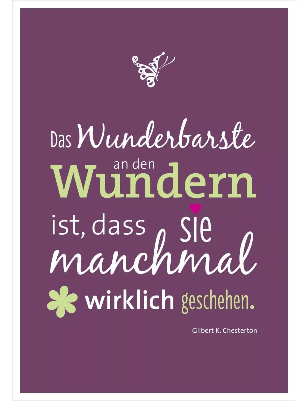 Postkarte & Spruchkarte "Wunder" Postkarte & Spruchkarte "Wunder"