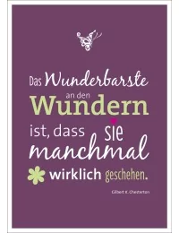 Postkarte & Spruchkarte "Wunder"