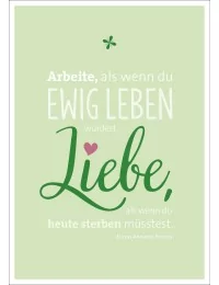 Postkarte & Spruchkarte "Arbeiten"