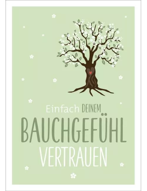 Postkarte & Spruchkarte "Bauchgefühl"