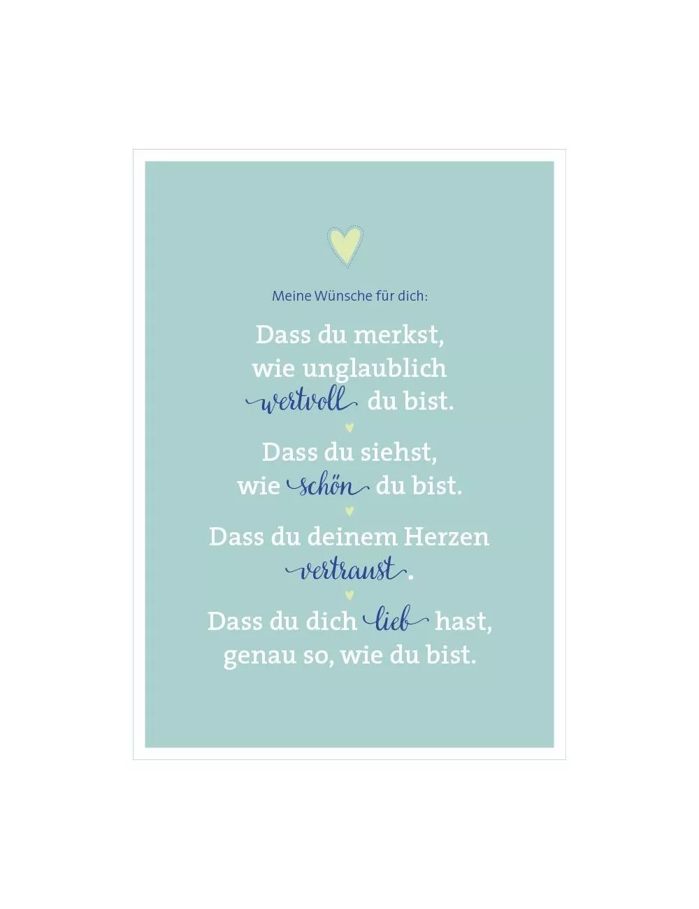 Postkarte & Spruchkarte "Wünsche"