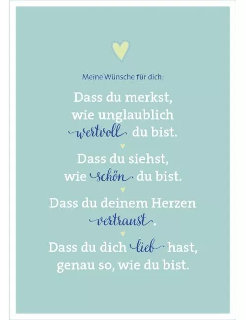 Postkarte & Spruchkarte "Wünsche"